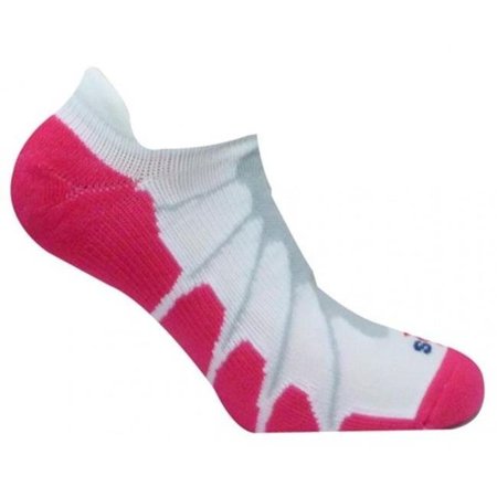 SOX Sox SS 6011 Sport Plantar Fasciitis Arch Support Ghost Compression Socks; White-Fuchsia - Medium SS6011_W-FS_MD